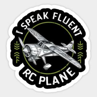 I Speak Fluent Rc Plane Sticker